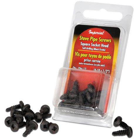 sheet metal screws for stove pipe|stove pipe screws black.